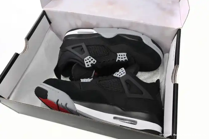 Official Maikesneakers Air Jordan Black 4 Canvas DH7138-006 0429